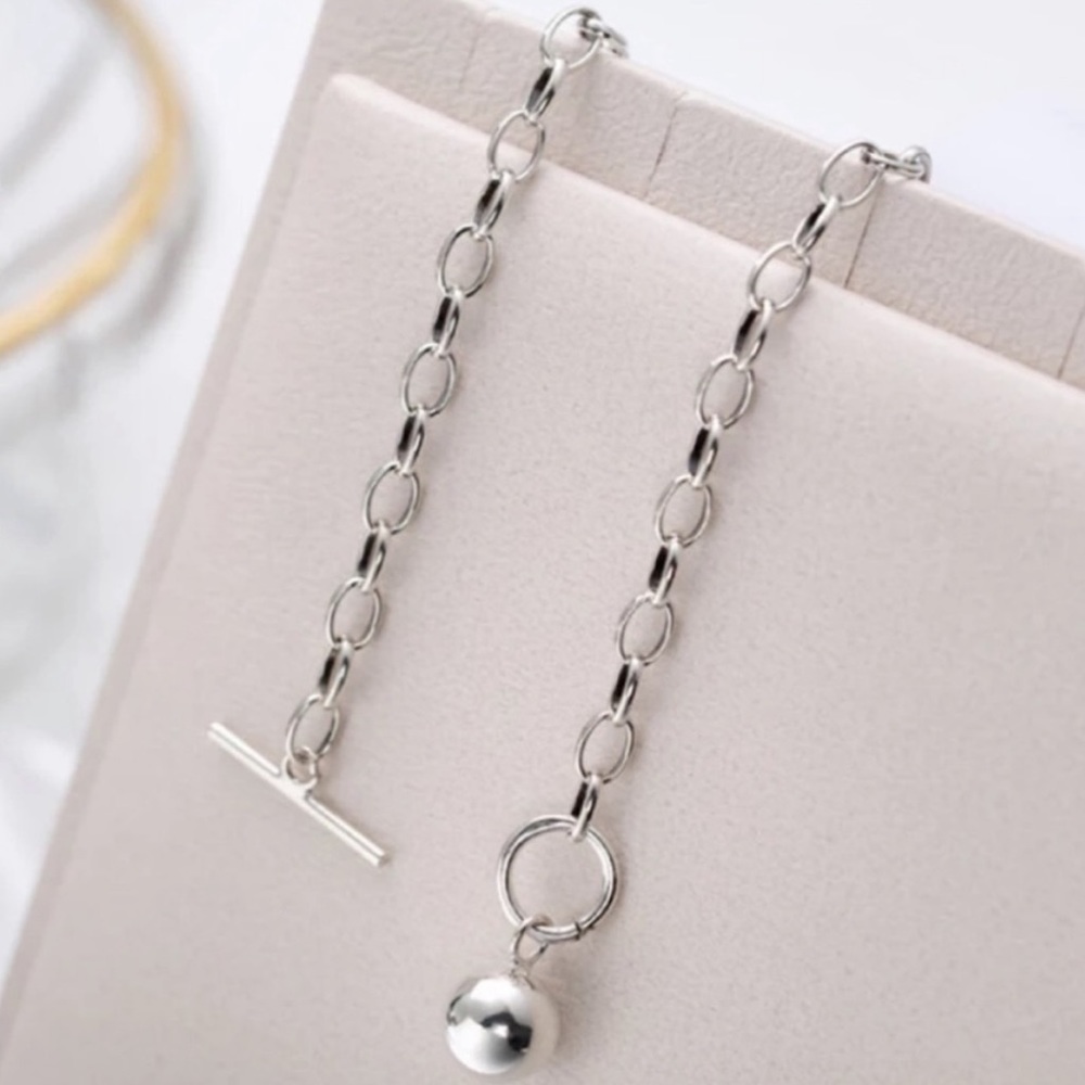 “18” NEW 925 STERLING SILVER ROUND BEAD NECKLACE, NICE NECKLACE, CUTE NECKLACE - Picture 3 of 6